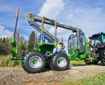 FARMA Przyczepa Leśna G2 14t napęd 4WD dźwig 8,5m G2